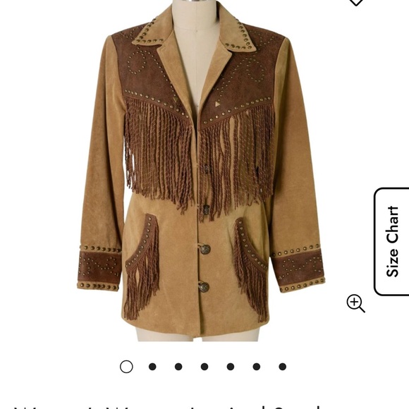 Scully Brown Fringe Women's Jacket - Picture 4 of 13